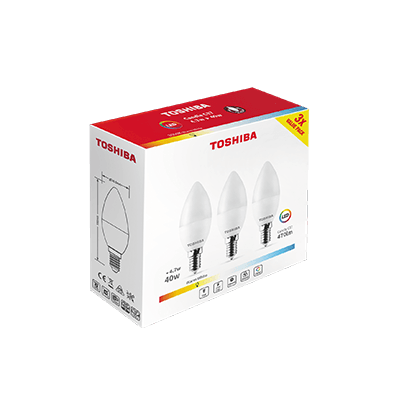 Toshiba Standard Candle 3Pack