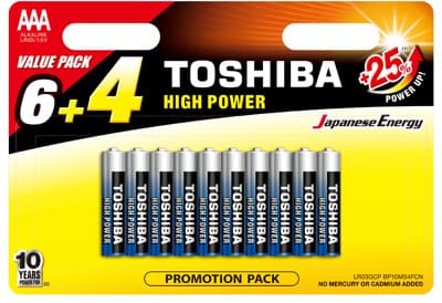 HIGH POWER AAA BP10 6+4 (BLISTER PACK)